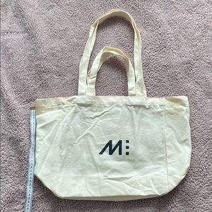 Monos Cream Canvas Tote with Black Logo